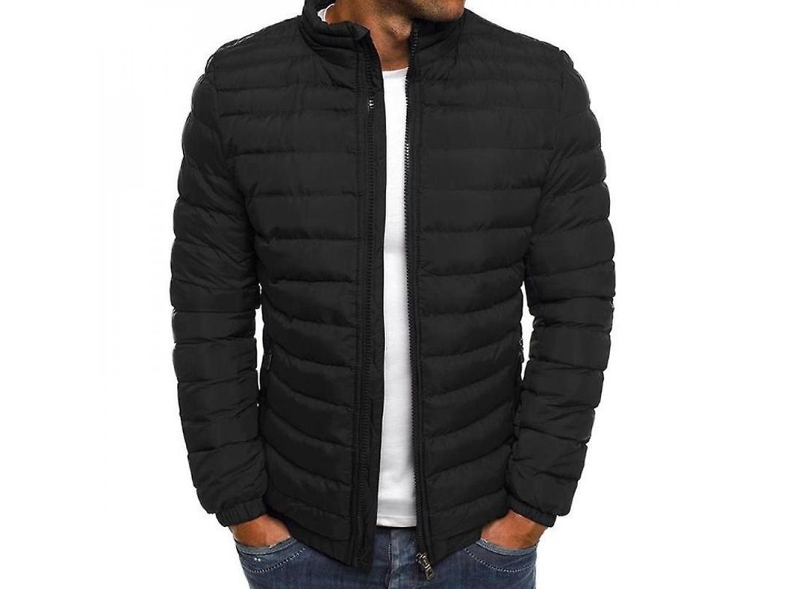 2026 chaqueta Ligera de Plumas para Hombre Abrigo Acolchado Calefaccionado Invierno Casual Exterior Dbq M Negro