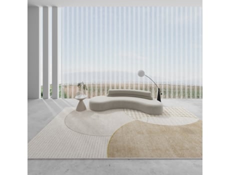 Tapetes para Área de Sala de Estar e Carpetes Antiderrapantes para Decoração de Casa Luxo Leve 01 EVELTEK 200x250cm