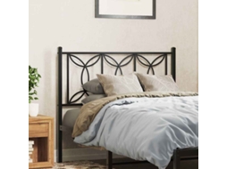 Vidaxl Cabeceira De Substituição 107 Cm Metal Preto