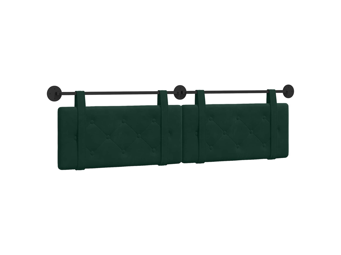Conjunto 1 Cabeceira Suspensa Vidaxl Verde Veludo (170 X 55 X 5 Cm)