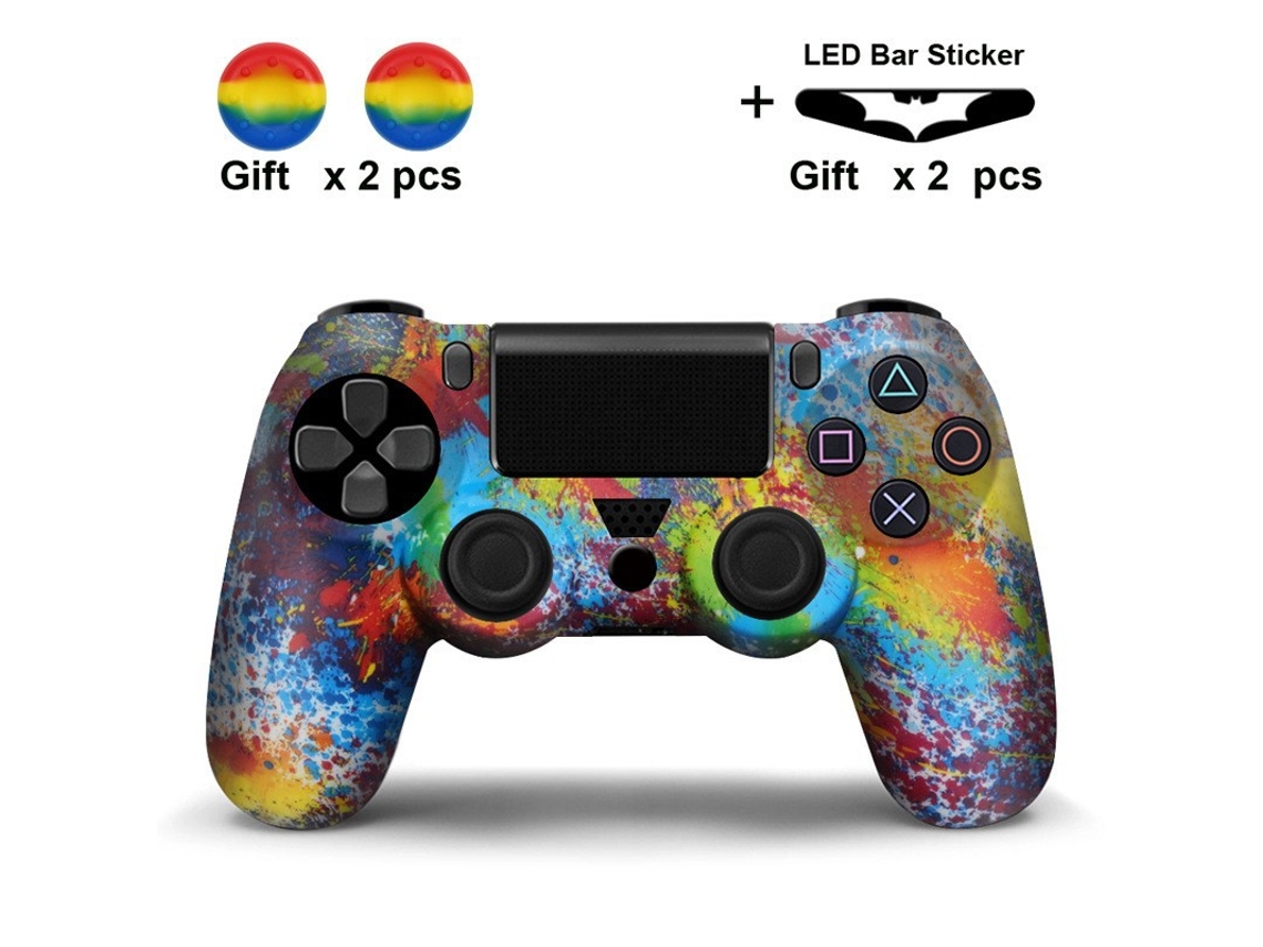 Capa Comando Para Ps4, Protetor De Alça De Silicone Antiderrapante Com Tampa De Proteção Para Polegar Cuich