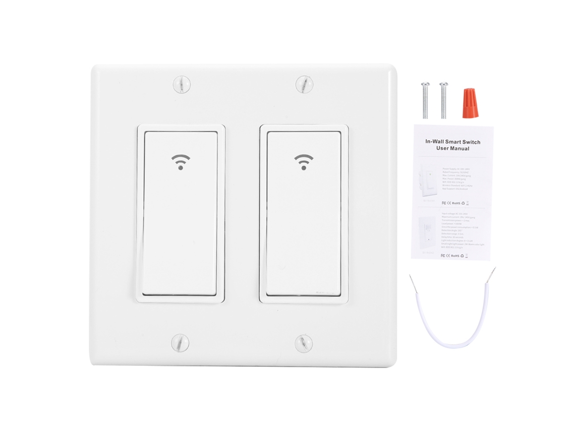 Interruptor Temporizador De Luz De Parede Wifi Inteligente, 1/2/3 Velocidades, Compatível Com Alexa E Google