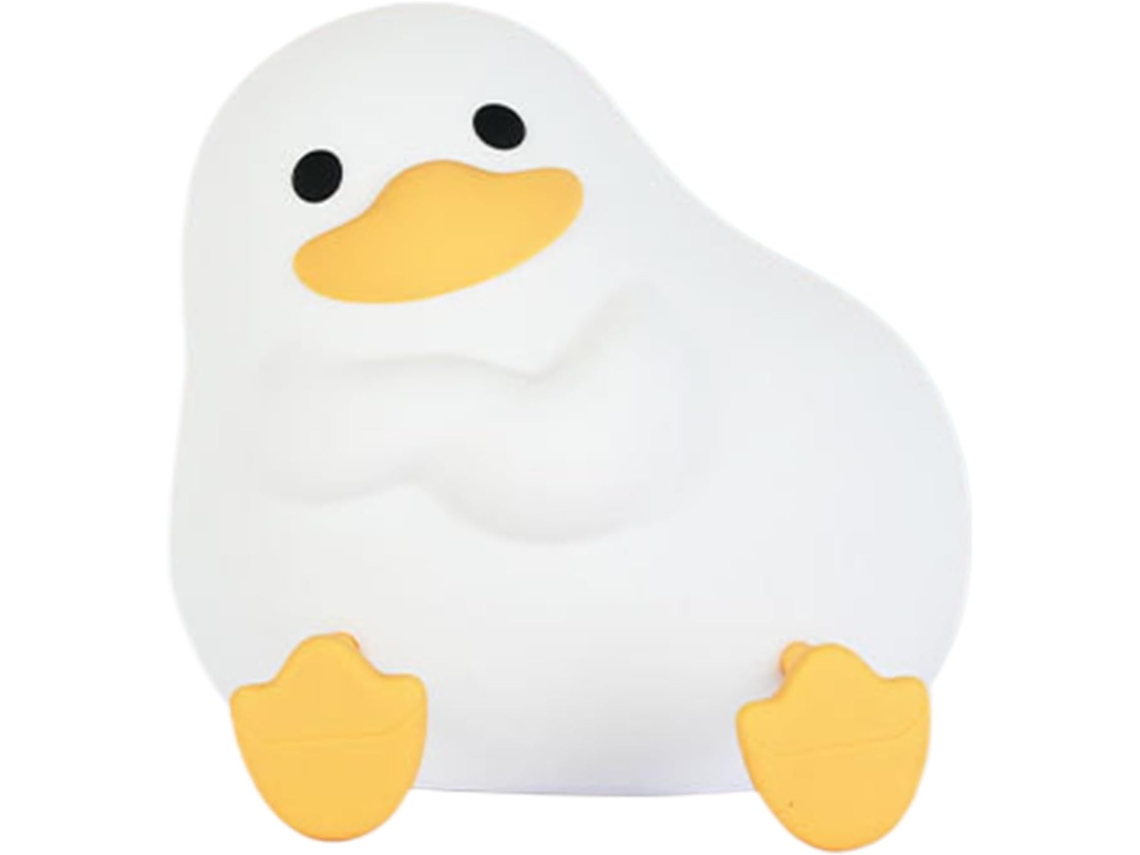 Luminária Noturna Pato, Decorativa De Silicone Com Temporizador E