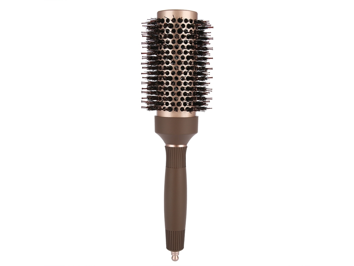 Pente De Cabelo Redondo Antiestático De Ânion De Alta Qualidade, Escova De Estilo De Salão, Café Brilvibera (43 Mm)