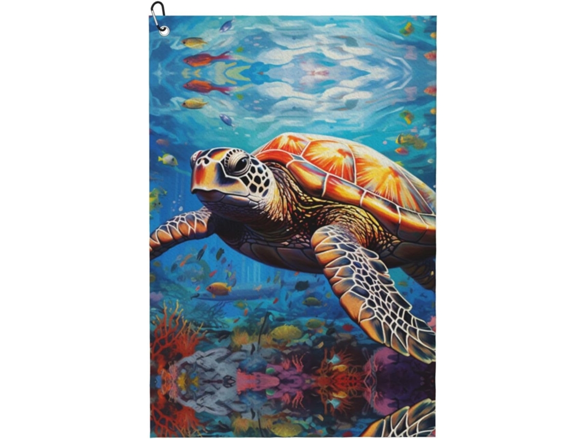 Toalhas de Golfe Novastar para Homens e Mulheres 61 X 40,6 Cm Acessórios com Design Colorido de Tartaruga