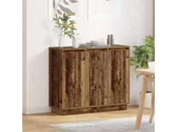Vidaxl Aparador Led Madeira Antiga 90 X 32 X 75 Cm