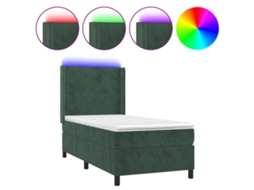 Box Spring Bed, Box Spring Beds Vidaxl Verde Veludo (90 X 190 Cm)