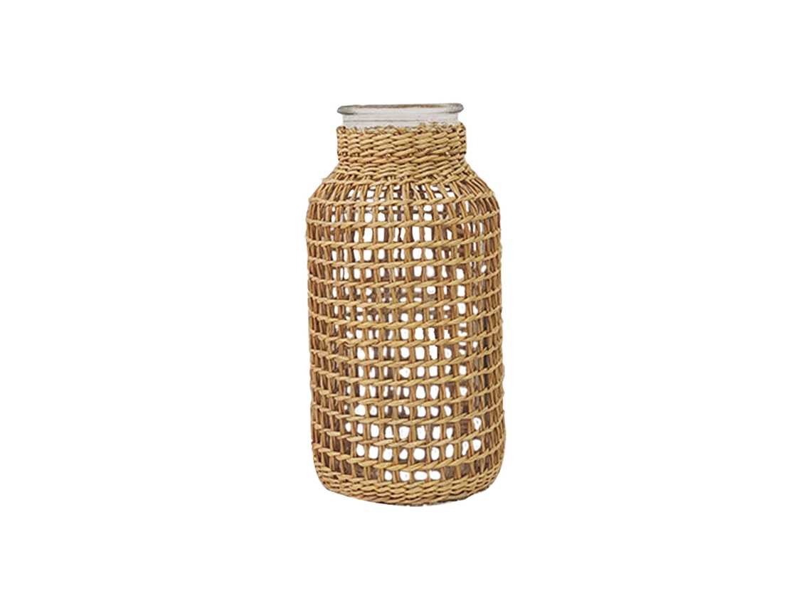 Laxiscreed Vaso De Vidro Trançado Estilo Japonês Para Plantas E Decoração De Casa