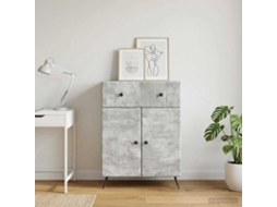 Vidaxl Buffet Cinzento Cimento 66 X 34,5 X 90 Cm Derivados De Madeira