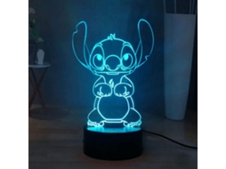 Luminária 3D Do Stitch Base Preta Toque Controle Remoto de 16 Cores Estilo 1 ZMDECQNA