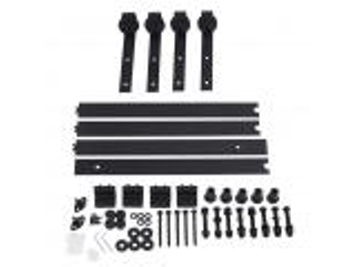 Kit De Hardware Para Porta De Granel Deslizante Tipo J Dupla Para Banheiro Cozinha (1.83m)