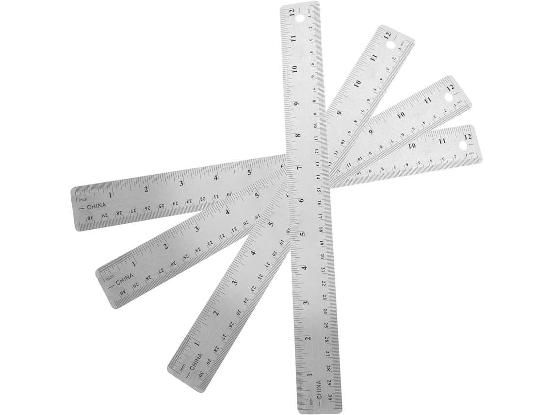 Lurelia Régua De Medição 4 Peças Em Cortiça Com Base De Cortiça E Portátil Para Arte E Desenho