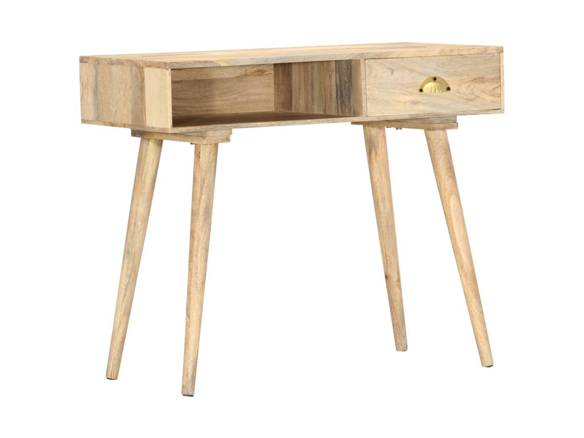 Vidaxl Mesa Consola 90x45x75 Cm Madeira De Mangueira Maciça