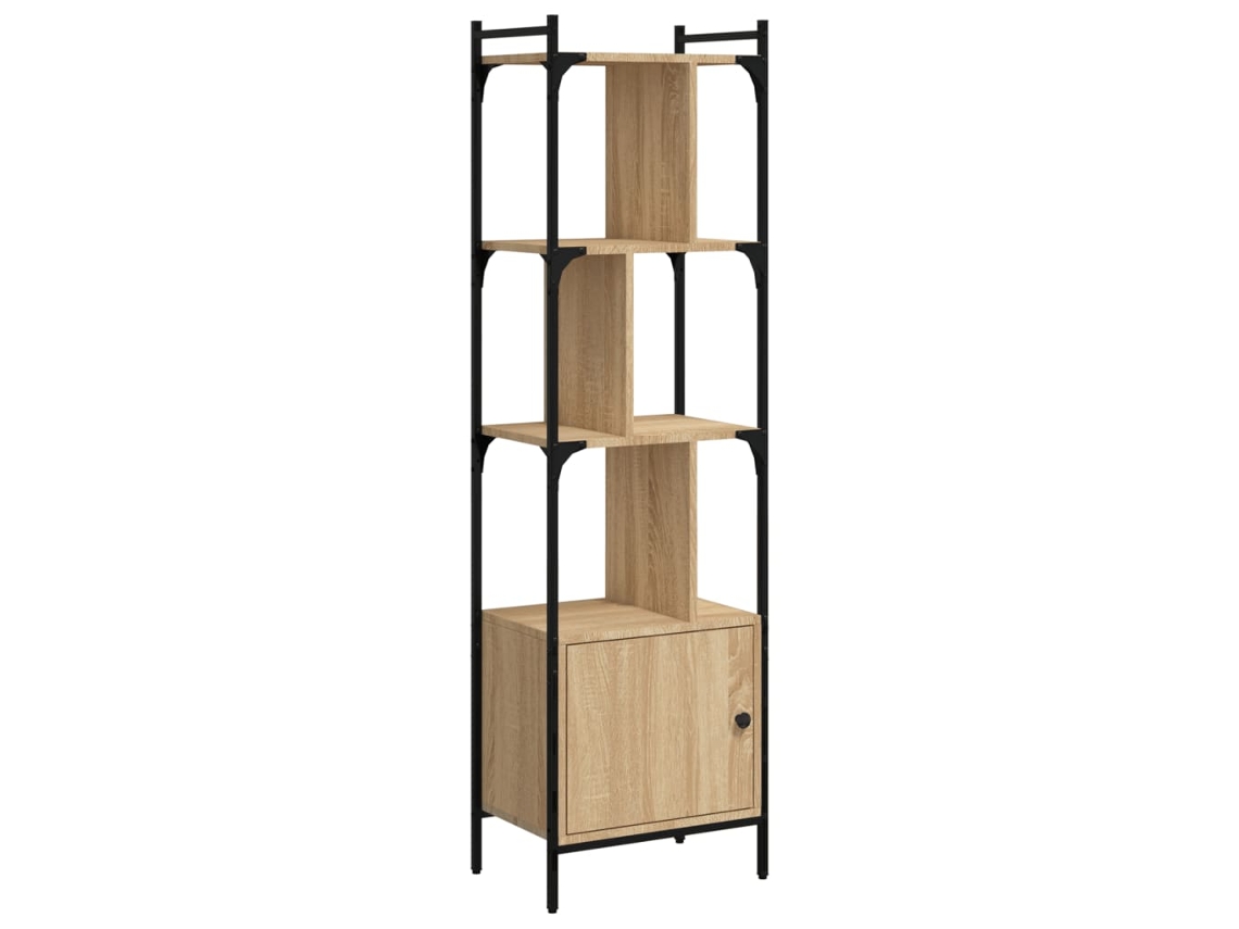Estante com Porta Derivados de Madeira Carvalho Sonoma MAISON EXCLUSIVE (44,5x30x154,5 cm)