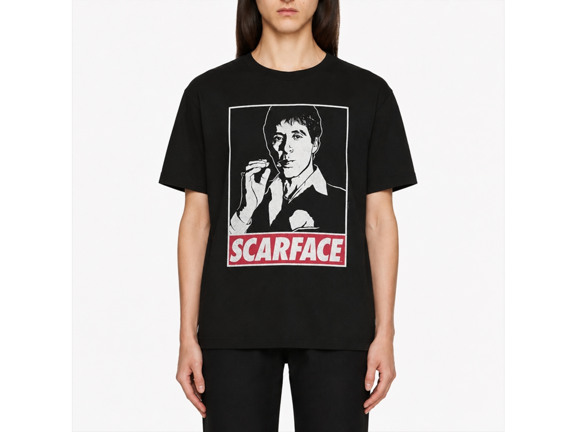 Rockinstone Scarface Movie Obey Tony Black Adult T-shirt Size:s