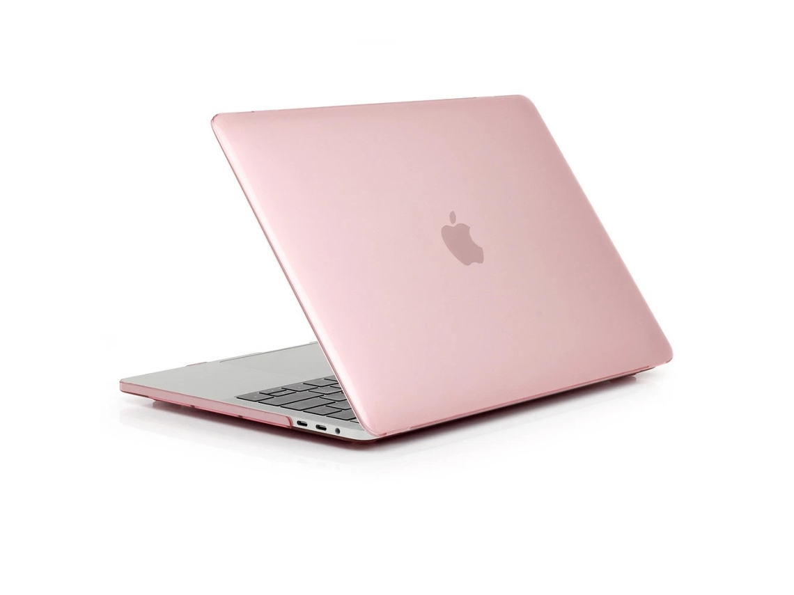 Capa Para Macbook Air 13 Com Encaixe Rígido, Transparente, Rosa Elysve