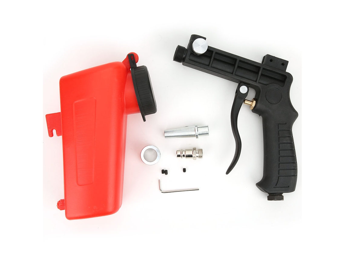 Pistola De Areia Neumática Portátil Mini Com Entrada De Ar De 1/4" Para Desoxidar E Polir - Ferramenta De Areiação
