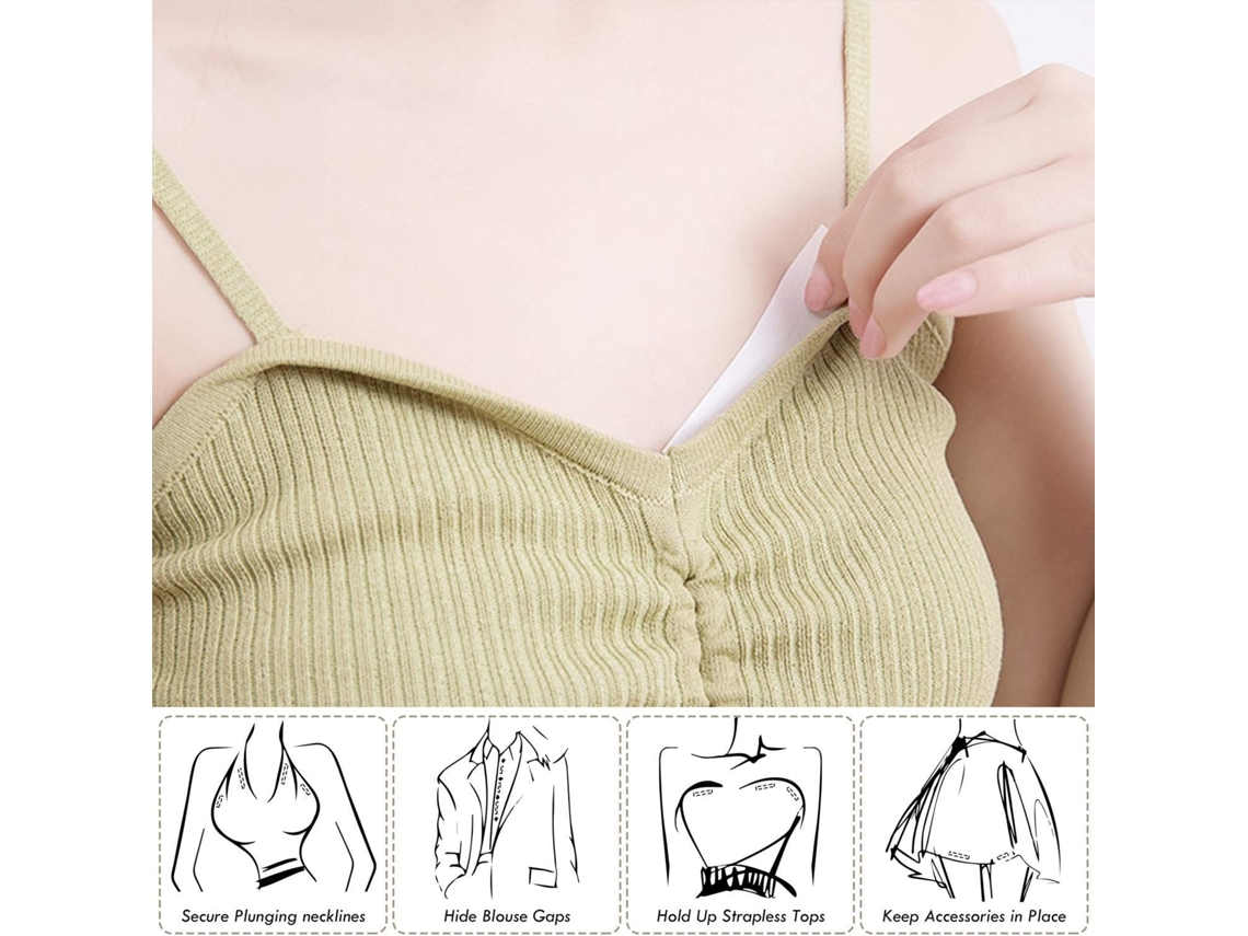 Fita Para Roupas 72 Unids Fita Adesiva Dupla Face Para Mulher Transparente Para Roupas, Lingerie E Vestidos De Casamento