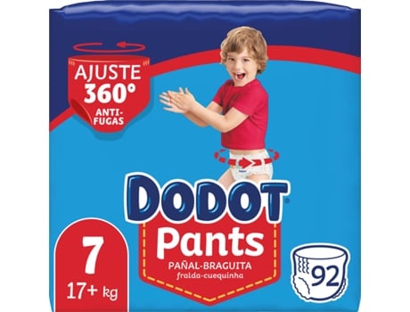 Fralda Cueca DODOT Pants T7 - 17kg+ - 92 un (4x23)