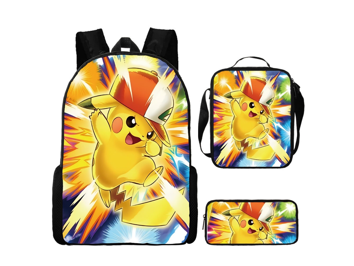 Conjunto De Mochila Infantil De Três Peças Com Estampa De Fada: Mochila + Mochila De Viagem Diagonal + Estojo, Modelo 24