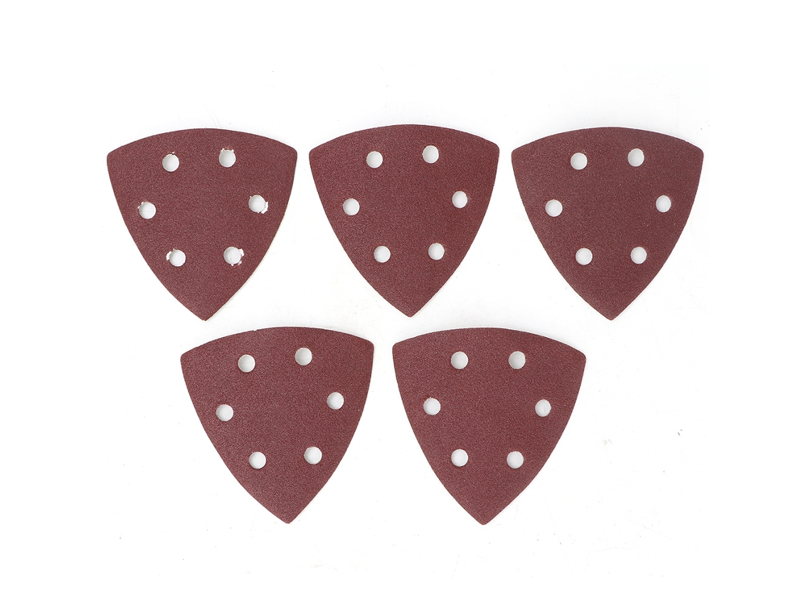 100 peças lixa triangular de alumínio com 6 buracos para polimento S/MARCA
