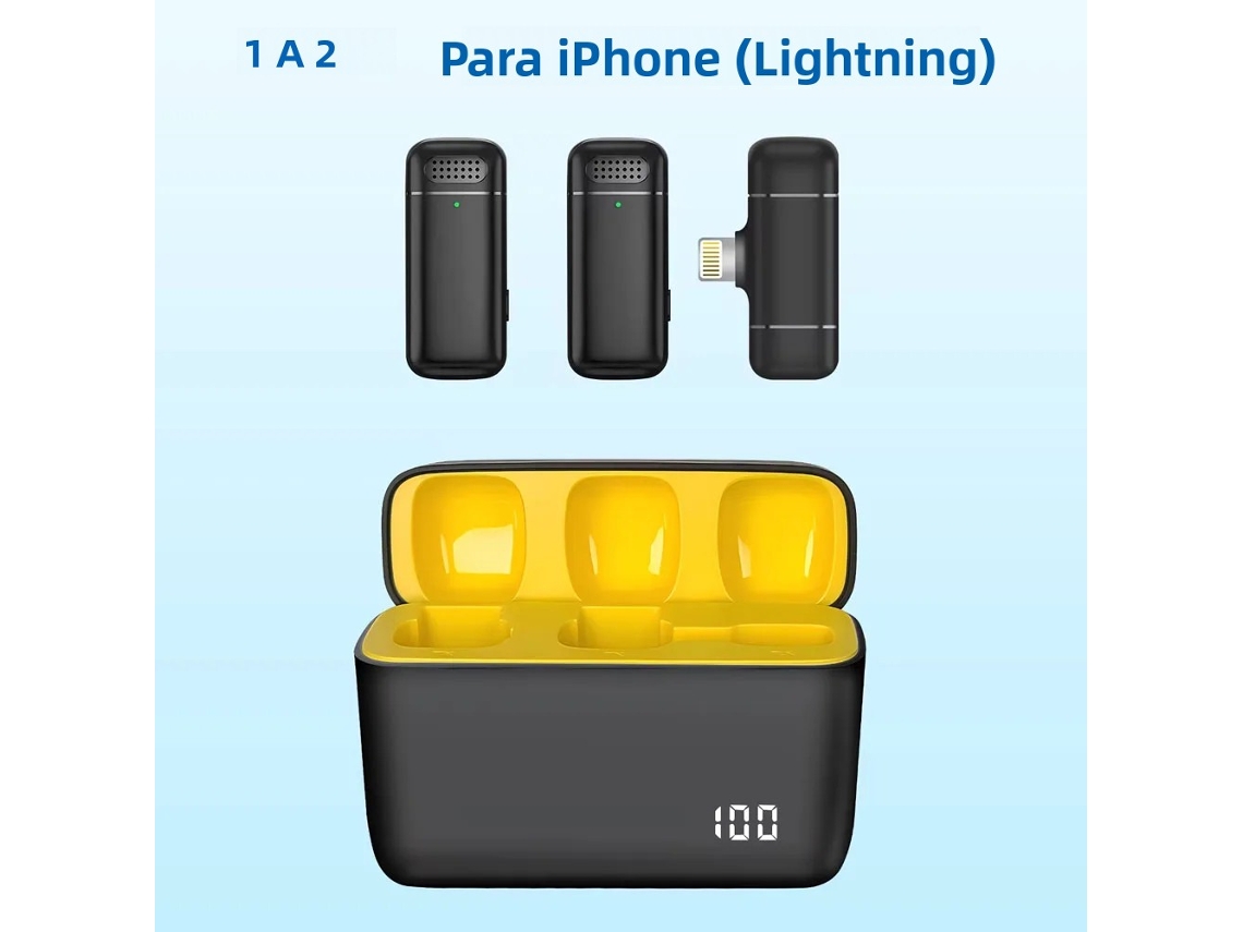Microfone Bluetooth Portátil Sem Fio, Microfone de Lapela Omnidirecional MDUG (ios)