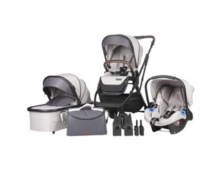 Carrinho Bebé 3 em 1 COCCOLLE Silene Urban Grey