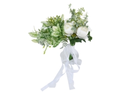 Buquê de Flores de Seda Artificial para Noiva, Casamento, Decoração, Simulação, Foto, Props, Branco com S/MARCA