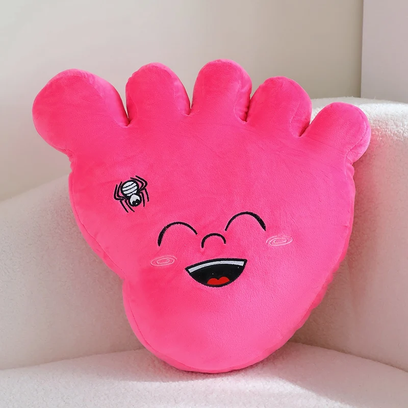 Almofada Criativa para Sofá com Estampa de Pegada de Adulto . MDUG (rosa, 50 Cm)