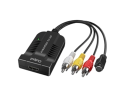 Adaptador Compatível Com Av-s-video Para S-video, Conversor De Vídeo Av-cvb-s, Compatível Com Saída 720p/1080p.