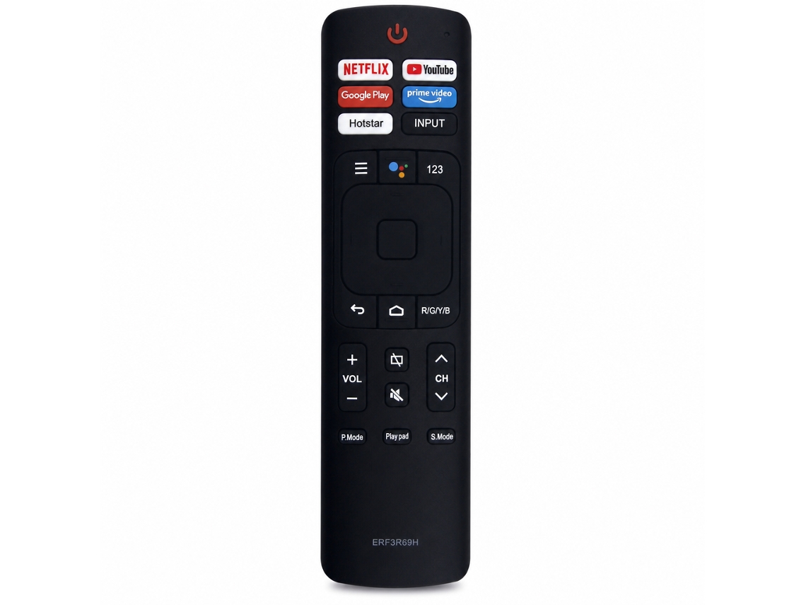 Comando Remoto Infravermelho Para Tv Compatível Com Vu E Hisense Erf3r69h, Sem Voz_dae