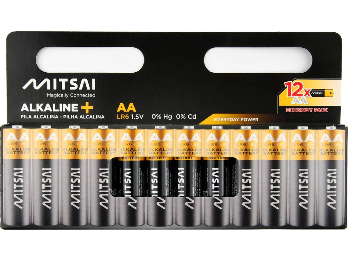 Pilhas Alcalinas MITSAI AA LR6 (12 Unidades)
