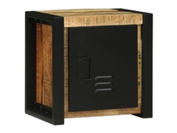 Conjunto 1 Armário De Banheiro Vidaxl Castanho Madeira De Mangueira Maciça (40 X 30 X 40 Cm)