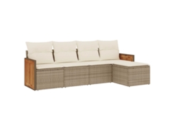 Garden Sofa Set, Garden Sofa Sets Vidaxl Bege Rattan / Vime (n/a)