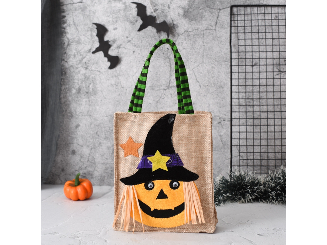 Saco De Doces De Mão De Halloween 26 * 15cm - Abóbora