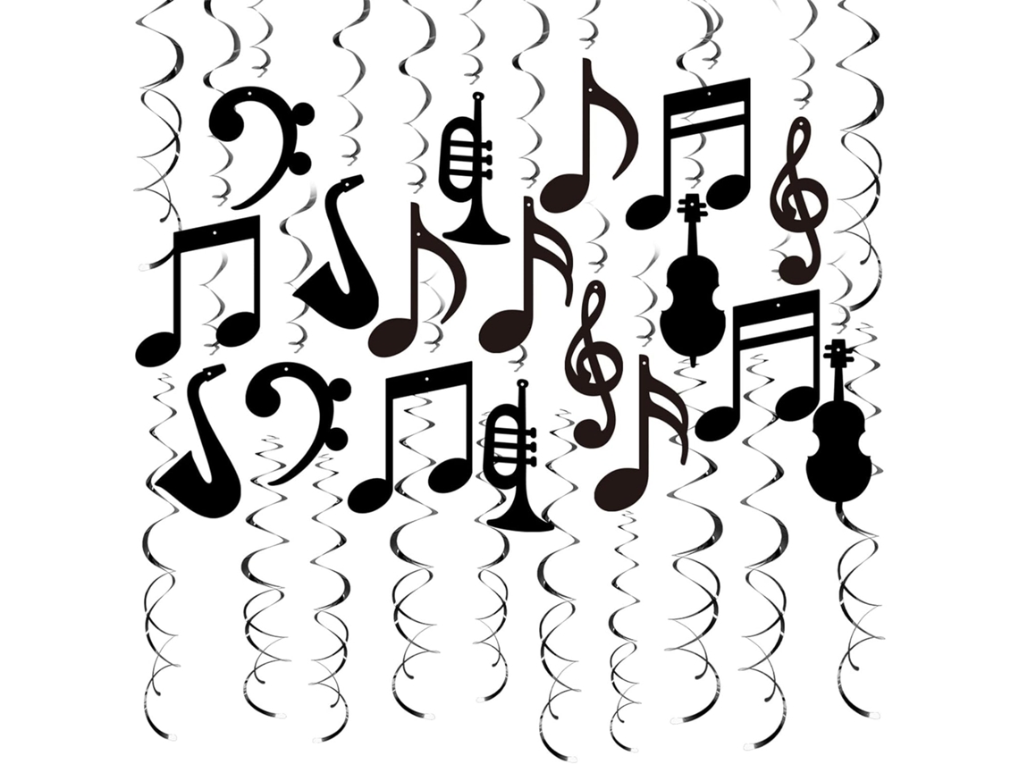 Enfeites Espirais com Tema Musical SFUSHOS