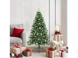 Vidaxl Árvore De Natal Artificial Pré-iluminada Verde 150 Cm Pvc