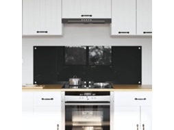 Vidaxl Painel De Cozinha 2 Unid. Preto 70 X 50 Cm Vidro Temperado