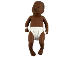 Boneca Bebê Africana De Vinil, 52 Cm, Com Fralda. Merkloos