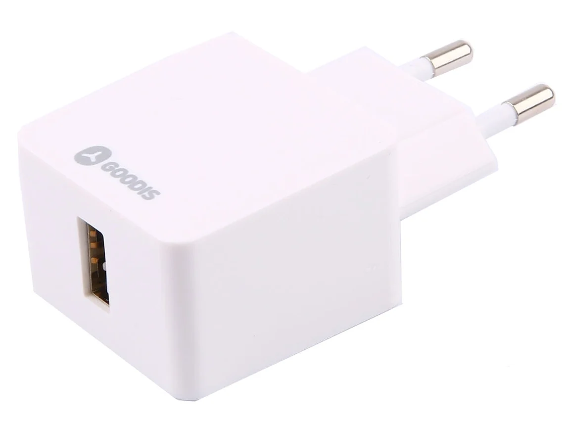 Adaptador Viagem GOODIS 5V-2.4A Branco (Outlet Caixa Aberta)