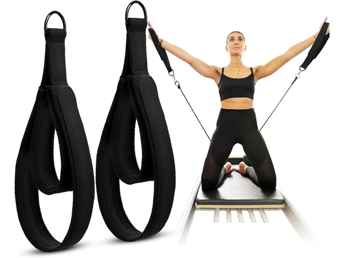 2 Unidades De Faixas Elásticas Duplas Para Pilates, Exercícios Ideais Com Os Pés No Reformer. Feitas Argolas Em D, São Perfeitas T-aquaforge
