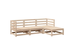 Conjunto de 4 Sofás de Jardim Madeira de Pinho Maciça MAISON EXCLUSIVE