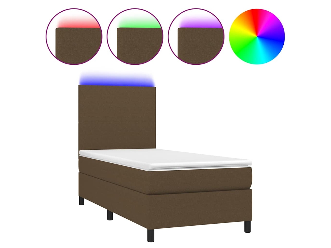 Box Spring Bed, Box Spring Beds Vidaxl Marrom Tecido (80 X 200 Cm)
