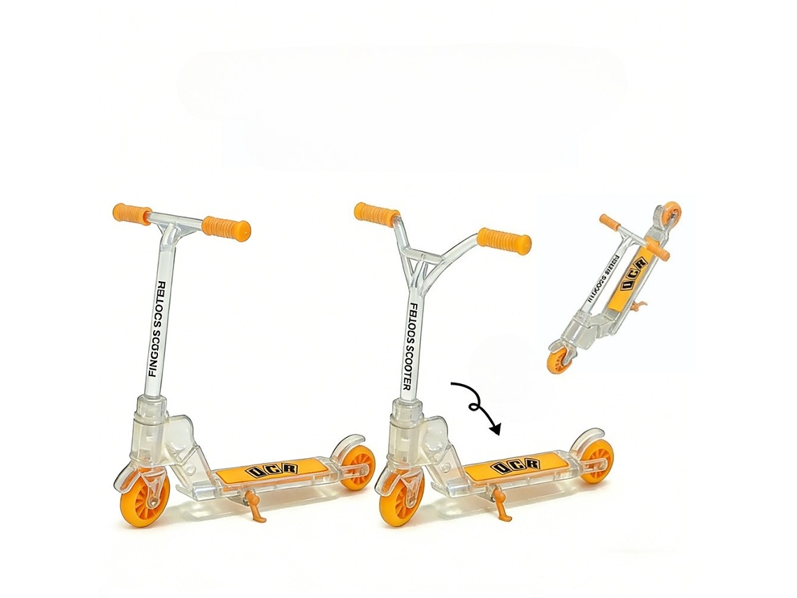 Patinete de Dedo Dobrável Brinquedo Transparente Amarelo, Conjunto com 2 Unidades YUYSAN