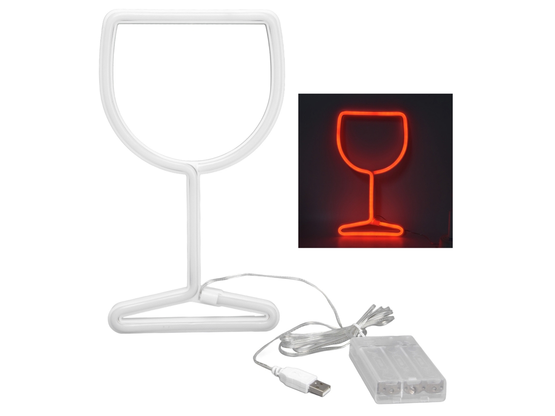 Luzes Neón Led com Dupla Fonte de Energia Suspenso Decorativo para Bar e Festas | S/MARCA