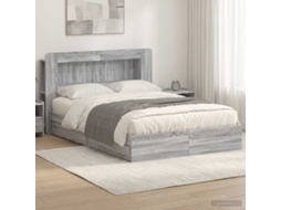 Vidaxl Estrutura de Cama com Armazenamento com Gaveta Sonoma Cinzento