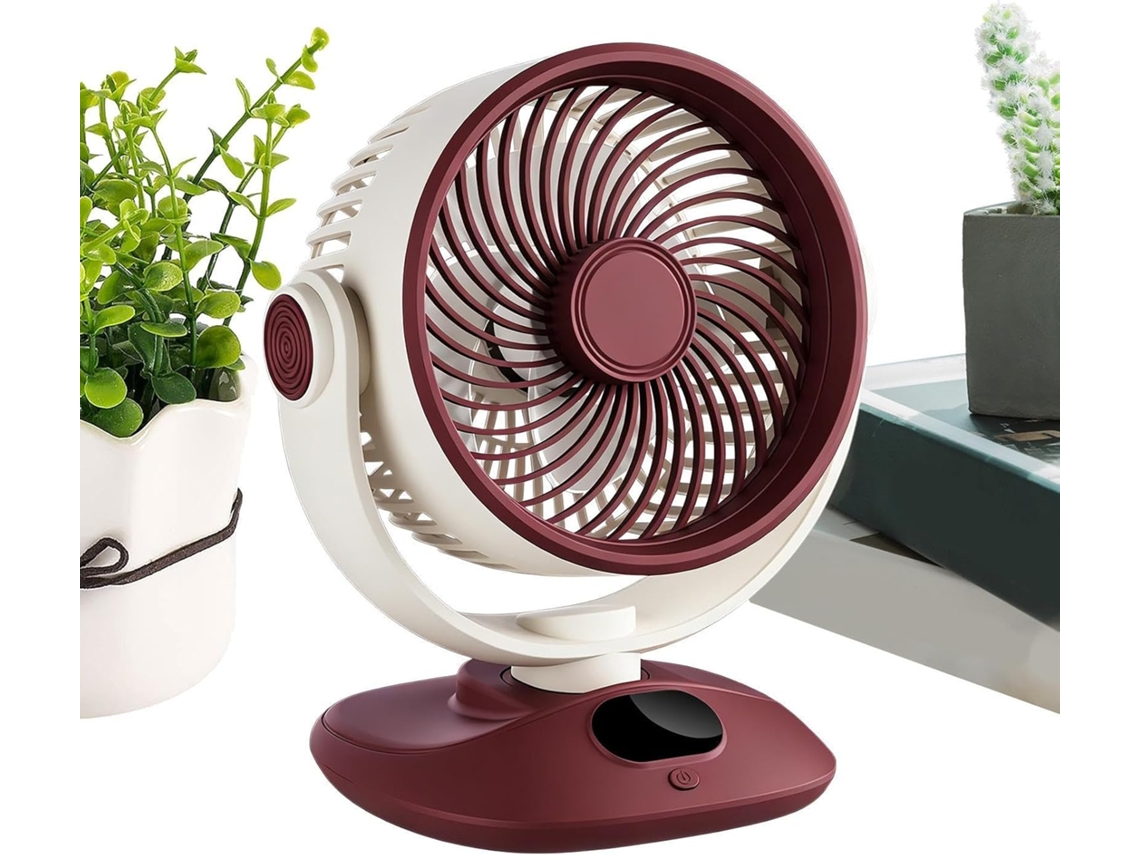 Ventilador De Mesa Giratório 360 Graus, Flexível, Para Resfriamento
