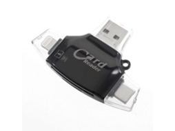 Lurelia Leitor De Cartões Lightning/usb-c/micro Usb Sd/tf Para Iphone/ipad/ios