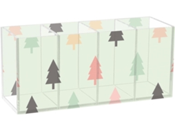 Organizador de Canetas em Acrílico Frodotgv para Escritório, Design Plano Árvore Natal, Dispensador Lápis Sala