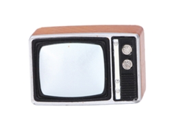 Televisor Miniatura Para Casa De Boneca 1:12, Modelo Televisão Retro Para Dollhouse